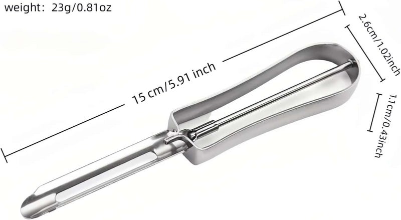 RyanDesign Professional Stainless Steel Peeler - Swivel Blade, Ergonomic Handle, Potato Eye Remover - Commercial Grade Vegetable Peeler for Potatoes, Carrots, Apples - Dishwasher Safe - Image 2